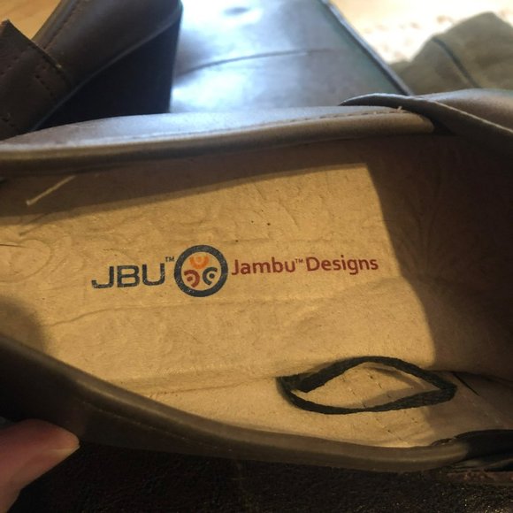 JBU Womens 8M Jambu Designs Brown Leather Slip on Clogs Work Shoes - Picture 3 of 6